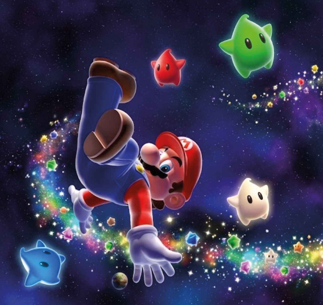 mario bross en el espacio