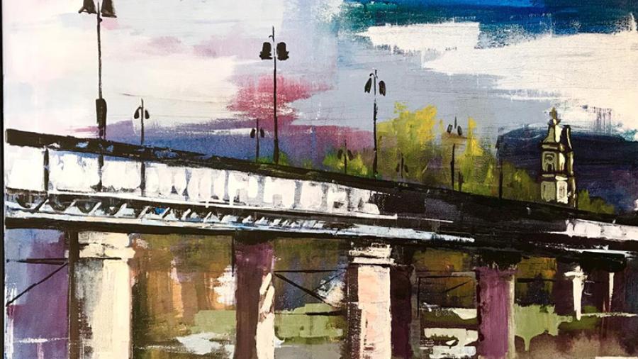 Puente de hierro de Logroño