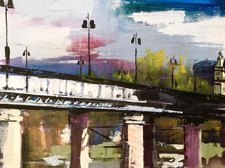 Puente de hierro de Logroño